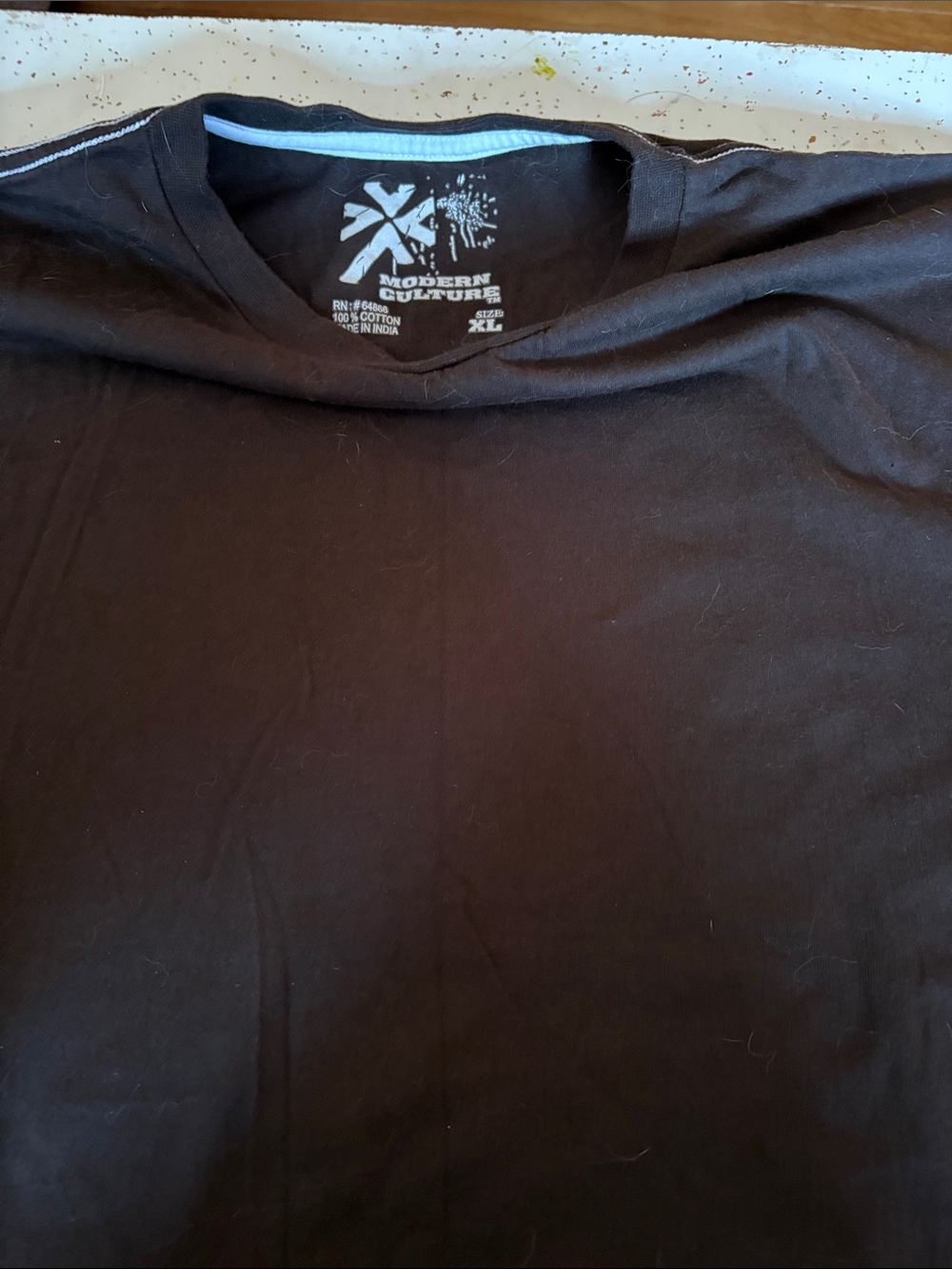 Modern Culture Men’s Black Cotton Crew Neck T-Shirt